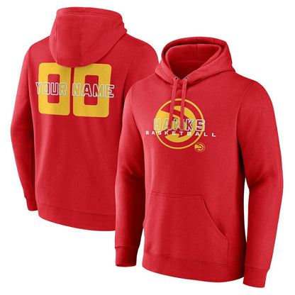 Atlanta Hawks Stellar Personalized Name & Number Pullover Hoodie - Red outlet