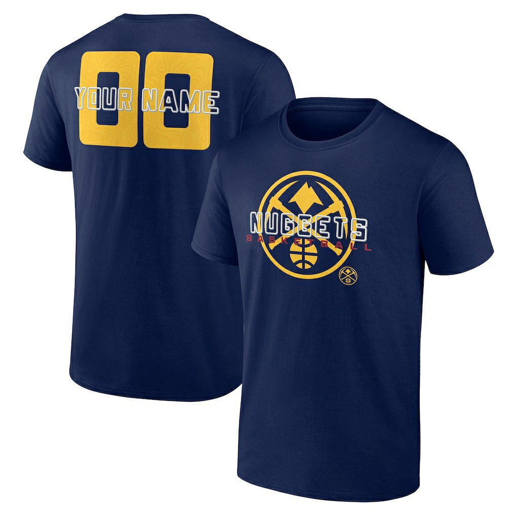 Denver Nuggets Stellar Personalized Name & Number T-Shirt sale - Navy online