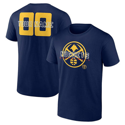 Denver Nuggets Stellar Personalized Name & Number T-Shirt sale - Navy online