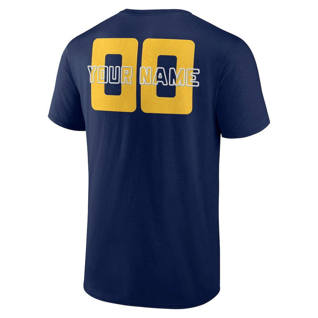 Denver Nuggets Stellar Personalized Name & Number T-Shirt sale - Navy online