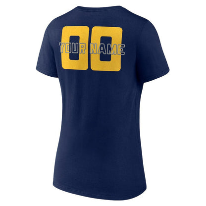 Indiana Pacers Women's Stellar Personalized Name & Number V-Neck T-Shirt - Navy outlet