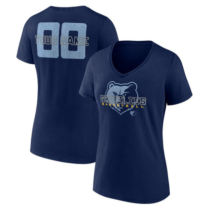 Memphis Grizzlies Women's Stellar Personalized Name & Number V-Neck T-Shirt - Navy cheap