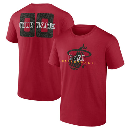 Miami Heat Stellar Personalized Name & Number T-Shirt - Red online