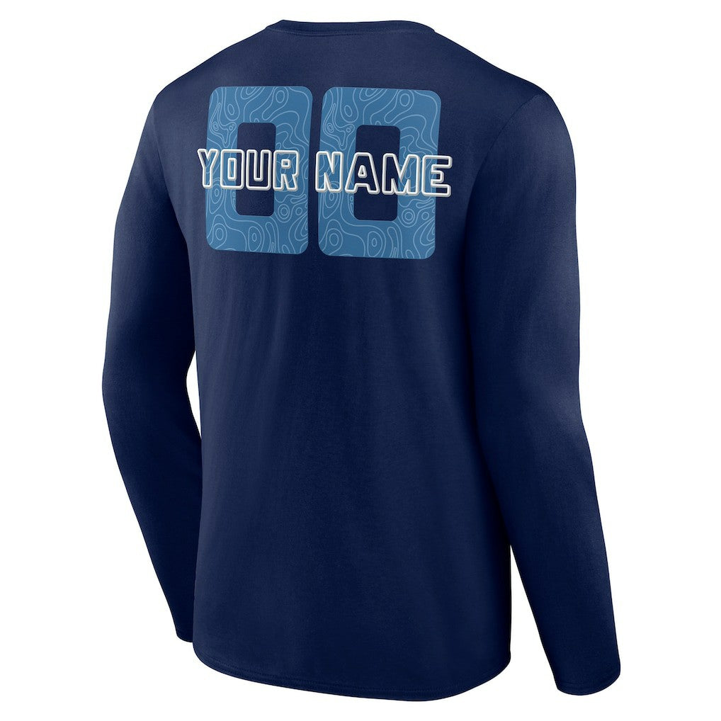 Minnesota Timberwolves Stellar Personalized Name & Number Long Sleeve T-Shirt - Navy online