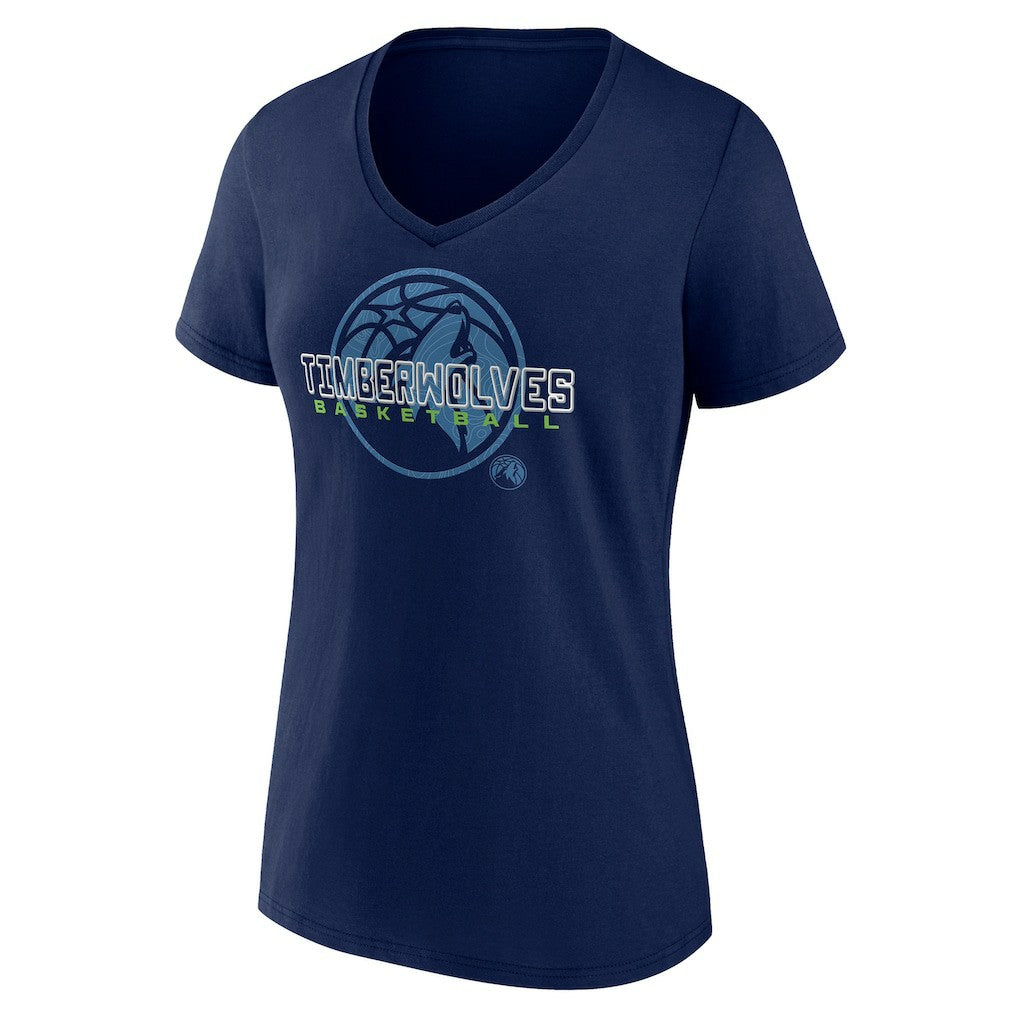 Minnesota Timberwolves Women's Stellar Personalized Name & Number V-Neck T-Shirt - Navy online