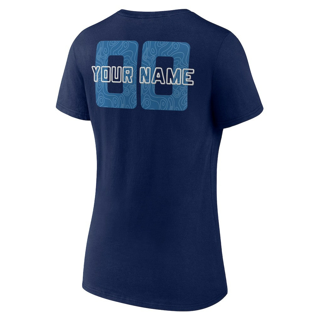 Minnesota Timberwolves Women's Stellar Personalized Name & Number V-Neck T-Shirt - Navy online