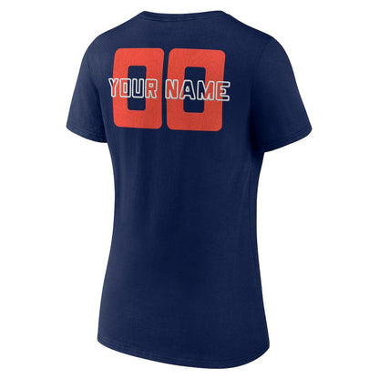 Oklahoma City Thunder Women's Stellar Personalized Name & Number V-Neck T-Shirt - Navy sale
