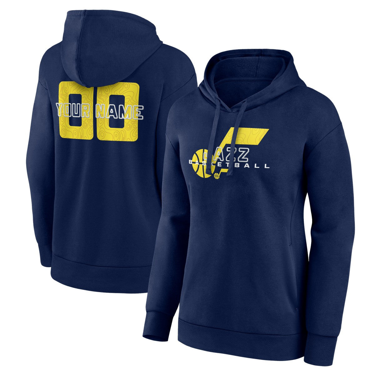 Utah Jazz Women's Stellar Personalized Name & Number Pullover Hoodie - Navy cheap