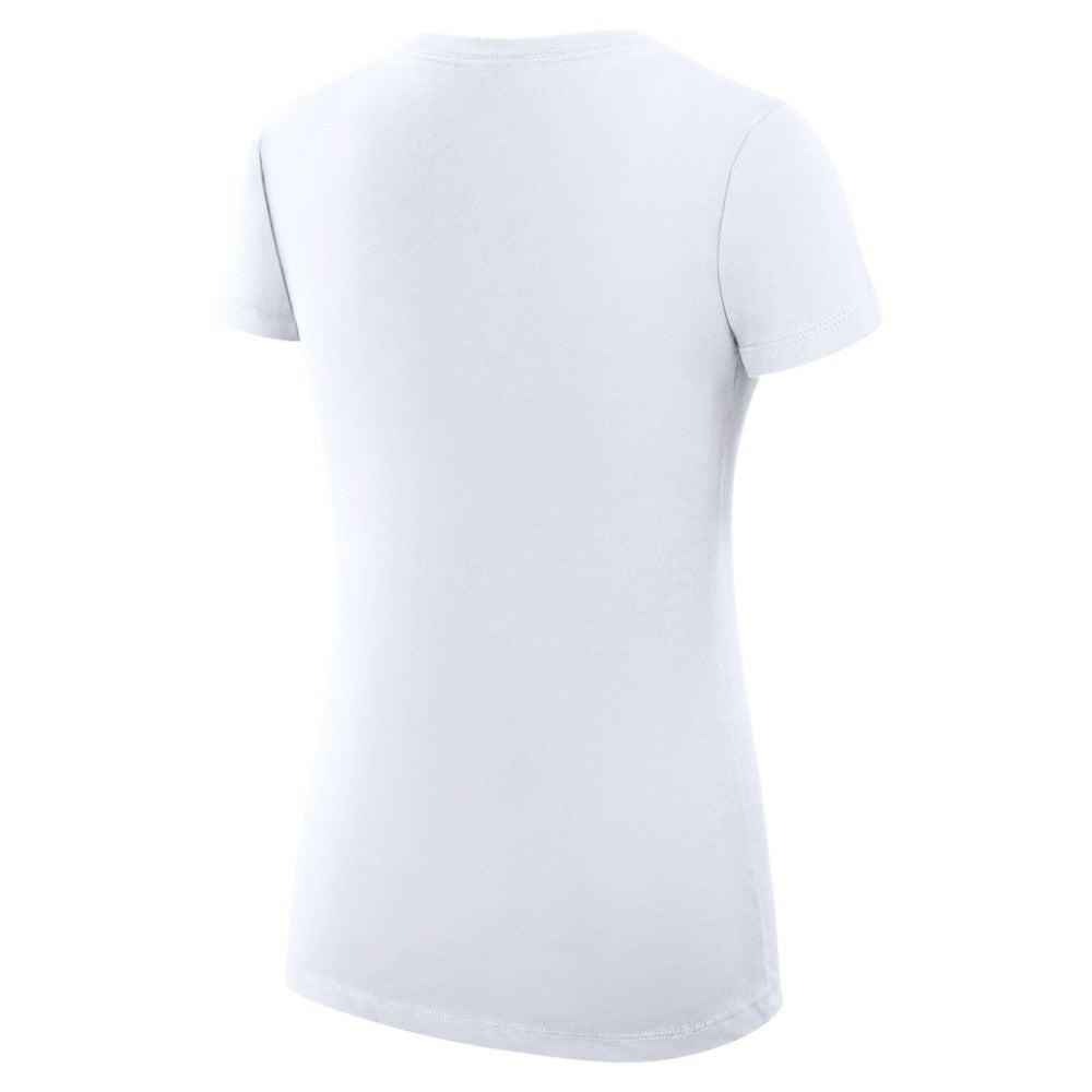 Chicago Cubs G-III 4Her by Carl Banks Women's Super-Slim Fit Lightweight Love Graphic Team V-Neck T-Shirt - White