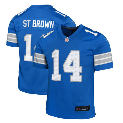 Amon-Ra St. Brown Detroit Lions Youth Game Jersey - Blue | Nike outlet