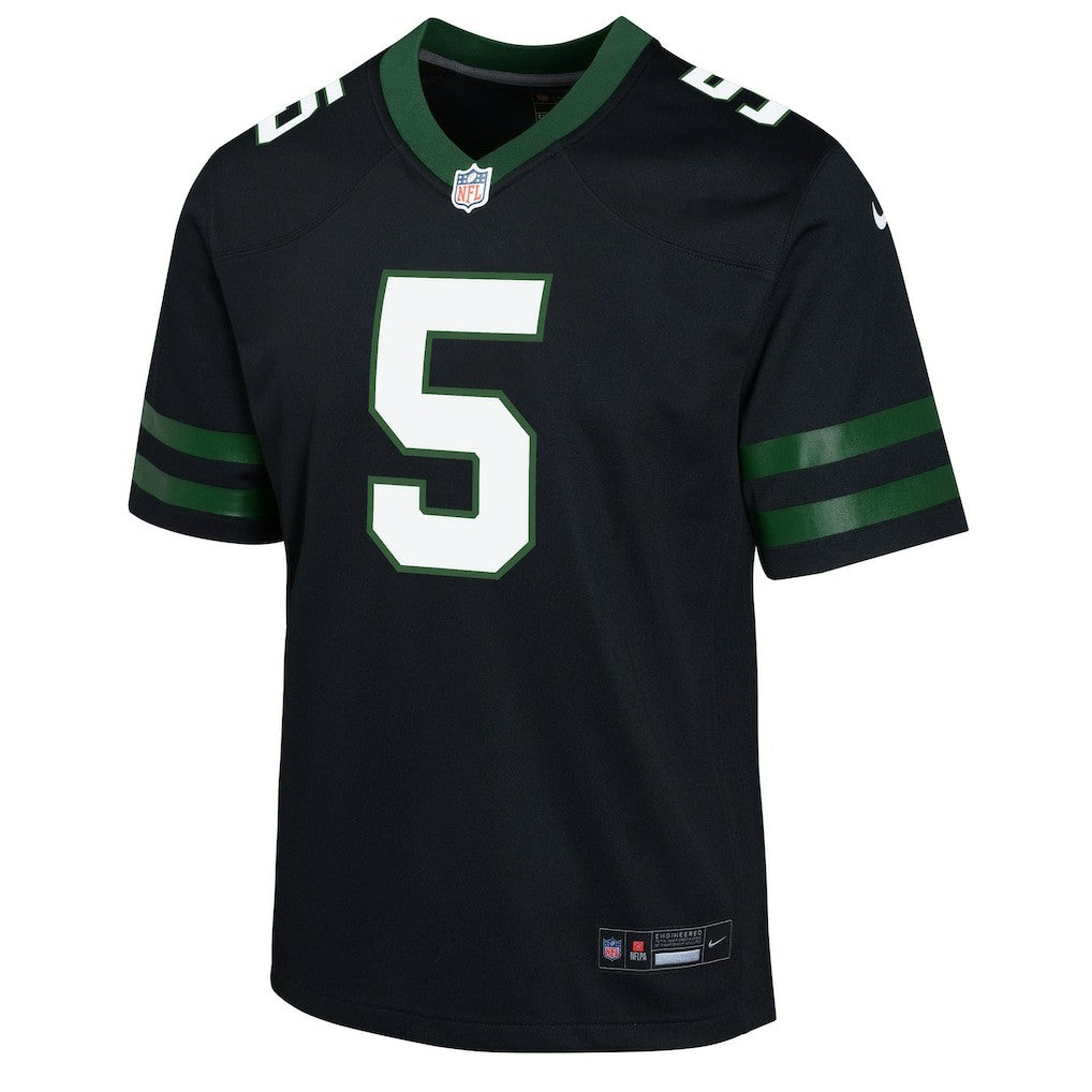 Garrett Wilson New York Jets Youth Game Jersey - Black | Nike for sale
