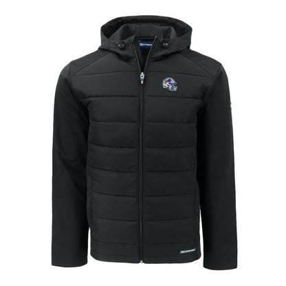 Buffalo Bills Cutter & Buck Helmet Evoke Hybrid Eco Softshell Recycled Full-Zip Hoodie Jacket - Black sale