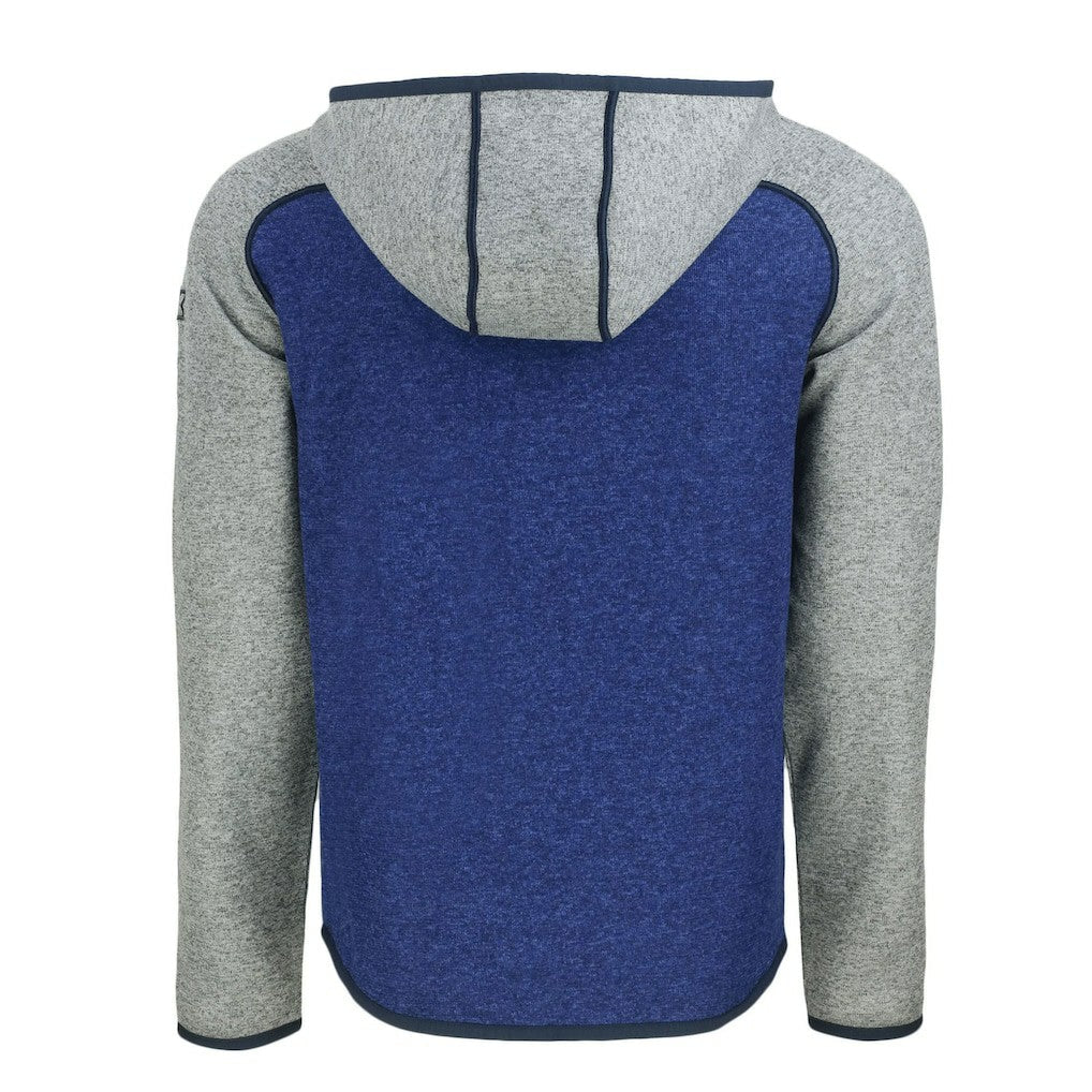 Indianapolis Colts Cutter & Buck Helmet Mainsail Sweater-Knit Full-Zip Hoodie - Royal/Heather Gray online