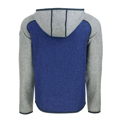Indianapolis Colts Cutter & Buck Helmet Mainsail Sweater-Knit Full-Zip Hoodie - Royal/Heather Gray online