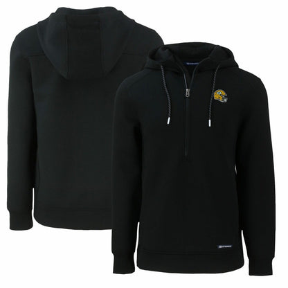 Green Bay Packers Cutter & Buck Helmet Roam Eco Half-Zip Recycled Pullover Hoodie - Black discount