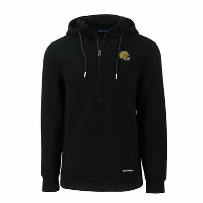 Green Bay Packers Cutter & Buck Helmet Roam Eco Half-Zip Recycled Pullover Hoodie - Black discount