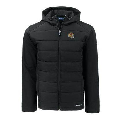 San Francisco 49ers Cutter & Buck Helmet Big & Tall Evoke Hybrid Eco Softshell Recycled Full-Zip Jacket - Black sale