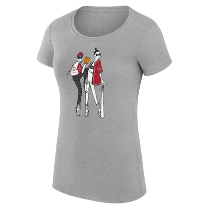 Arizona Diamondbacks G-III 4Her by Carl Banks Women's Super-Slim Fit Lightweight Baseball Girls T-Shirt - Heather Gray