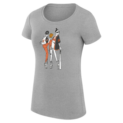 Baltimore Orioles G-III 4Her by Carl Banks Women's Super-Slim Fit Lightweight Baseball Girls T-Shirt - Heather Gray
