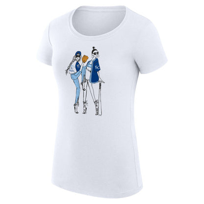 Kansas City Royals G-III 4Her by Carl Banks Women's Super-Slim Fit Lightweight Baseball Girls T-Shirt - White