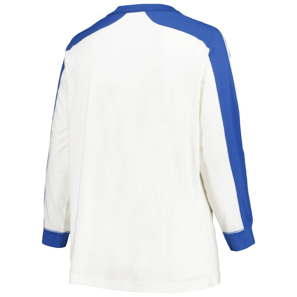 Atlanta Braves Women's Plus Size Caribou Raglan Long Sleeve T-Shirt - White | 47 brand
