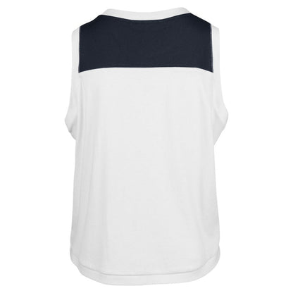 Atlanta Braves Women's Plus Size Waist Length Muscle Tank Top - White/Navy | 47 brand