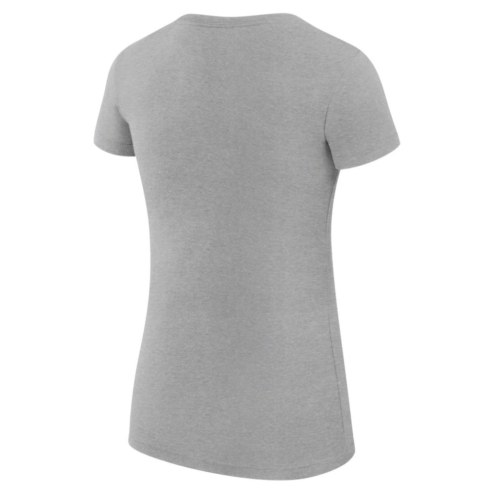 Texas Rangers G-III 4Her by Carl Banks Women's Super-Slim Fit Lightweight City Graphic T-Shirt - Heather Gray