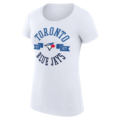 Toronto Blue Jays G-III 4Her by Carl Banks Women's Super-Slim Fit Lightweight City Graphic T-Shirt - White