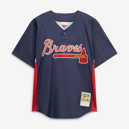 Chipper Jones Atlanta Braves Authentic Batting Practice Jersey - Navy | Mitchell & Ness