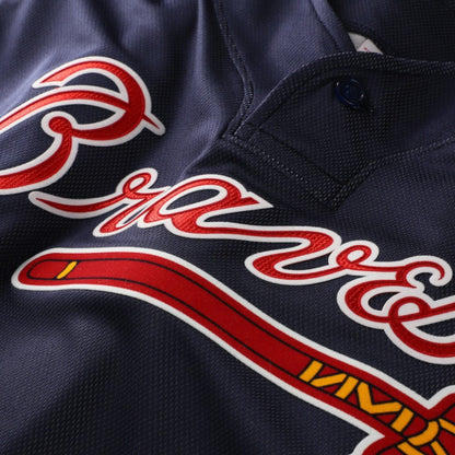 Chipper Jones Atlanta Braves Authentic Batting Practice Jersey - Navy | Mitchell & Ness
