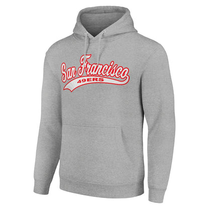 San Francisco 49ers Starter Unisex Tailsweep Pullover Hoodie - Heather Gray cheap