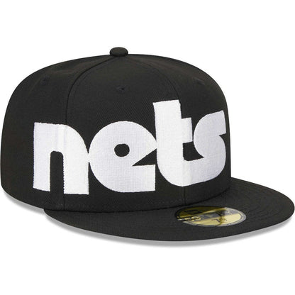 Brooklyn Nets Checkerboard UV 59FIFTY Fitted Hat - Black | New Era online