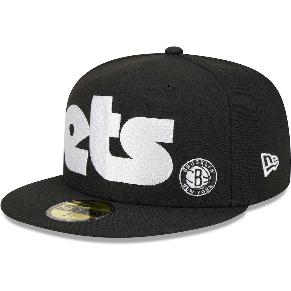 Brooklyn Nets Checkerboard UV 59FIFTY Fitted Hat - Black | New Era online