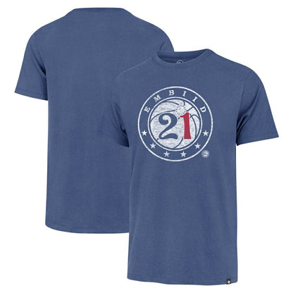 Joel Embiid Philadelphia 76ers '47 Player Logo Vintage T-Shirt - Royal | 47 brand outlet