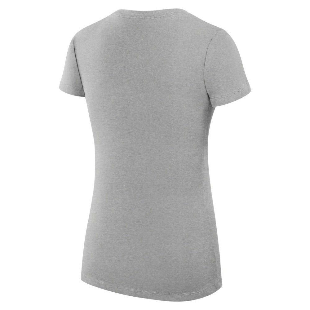 Cleveland Guardians G-III 4Her by Carl Banks Women's Super-Slim Fit Lightweight City Graphic V-Neck T-Shirt - Heather Gray