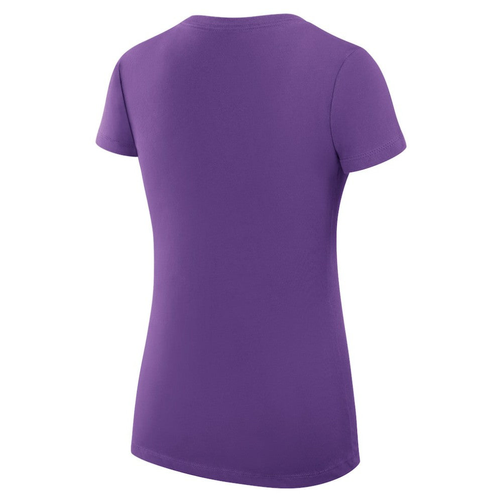 Colorado Rockies G-III 4Her by Carl Banks Women's Super-Slim Fit Lightweight City Graphic V-Neck T-Shirt - Purple