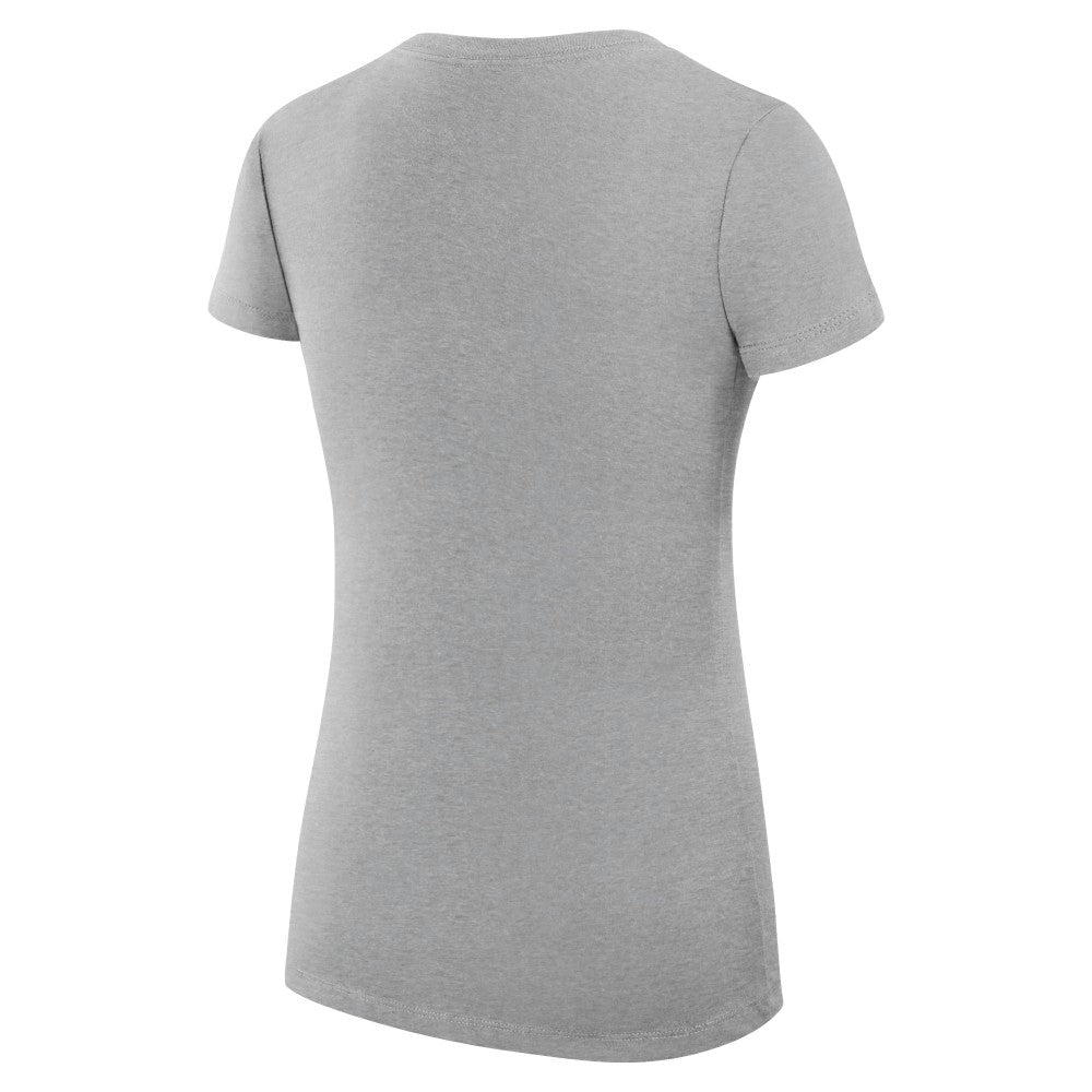 Minnesota Twins G-III 4Her by Carl Banks Women's Super-Slim Fit Lightweight City Graphic V-Neck T-Shirt - Heather Gray