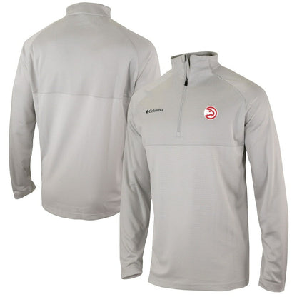 Atlanta Hawks Omni-Wick Rockin' It Quarter-Zip Pullover Top - Heather Gray | Columbia cheap