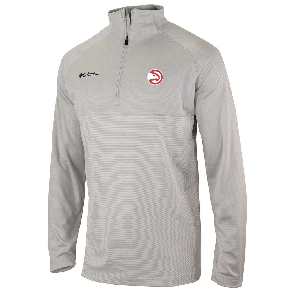Atlanta Hawks Omni-Wick Rockin' It Quarter-Zip Pullover Top - Heather Gray | Columbia cheap