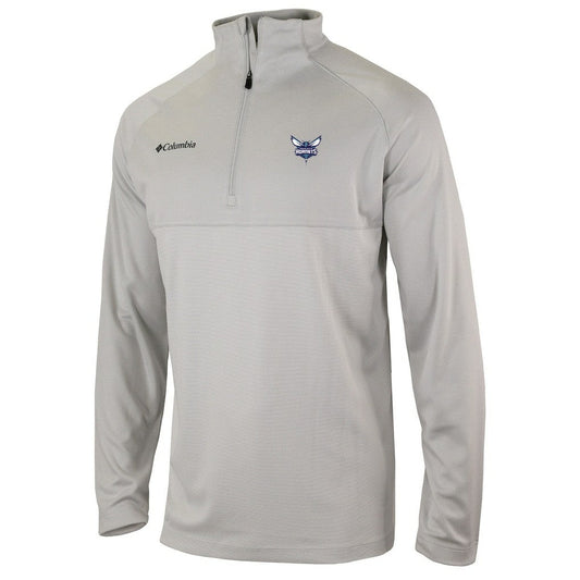 Charlotte Hornets Omni-Wick Rockin' It Quarter-Zip Pullover Top - Heather Gray | Columbia for sale