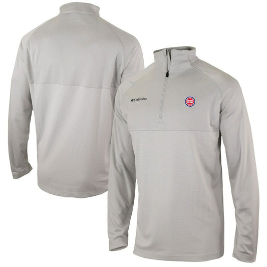 Detroit Pistons Omni-Wick Rockin' It Quarter-Zip Pullover Top sale - Heather Gray | Columbia online