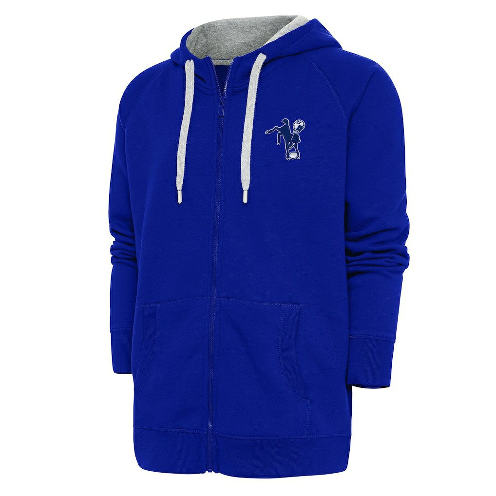 Indianapolis Colts Adult Throwback Logo Victory Full-Zip Hoodie - Royal for sale