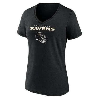 Zay Flowers Baltimore Ravens Women's Team Wordmark Player Name & Number V-Neck T-Shirt - Black for sale