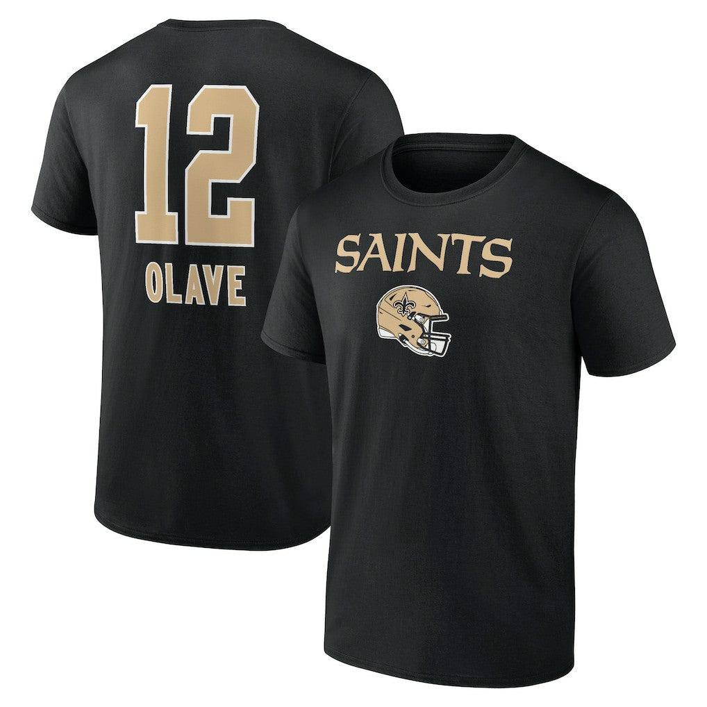 Chris Olave New Orleans Saints Team Wordmark Player Name & Number T-Shirt - Black discount