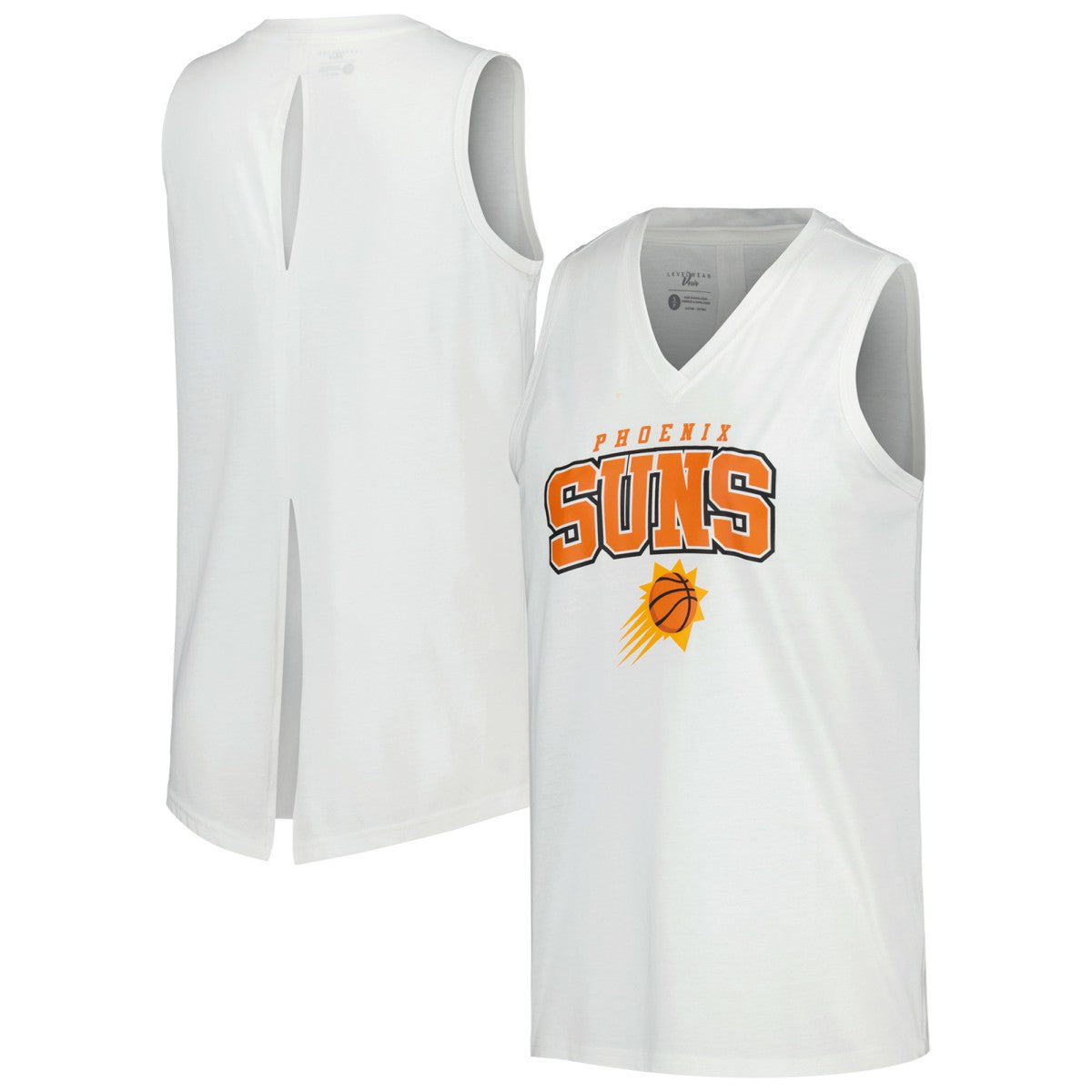 Phoenix Suns Levelwear Women's Paisley Peekaboo Tank Top - White cheap