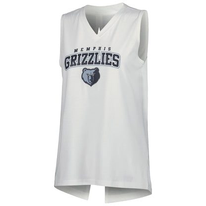Memphis Grizzlies Levelwear Women's Paisley Peekaboo Tank Top - White shop