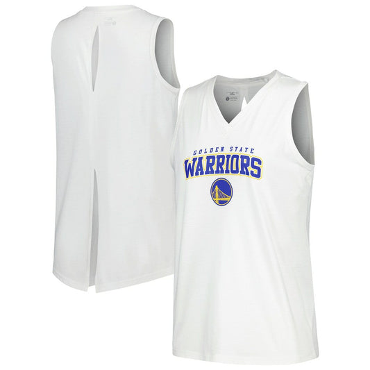 Golden State Warriors Levelwear Women's Paisley Peekaboo Tank Top sale - White sale