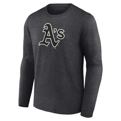 Athletics Personalized Monochrome Name & Number Long Sleeve T-Shirt - Charcoal