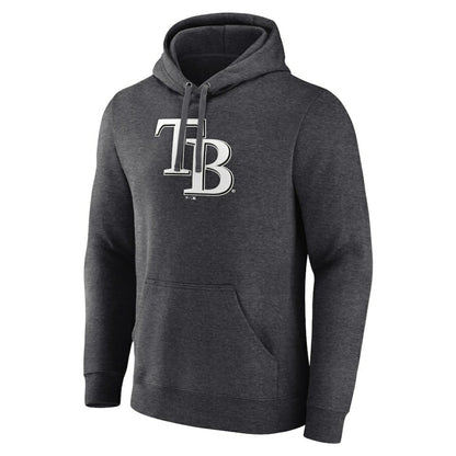 Tampa Bay Rays Personalized Monochrome Name & Number Pullover Hoodie - Charcoal