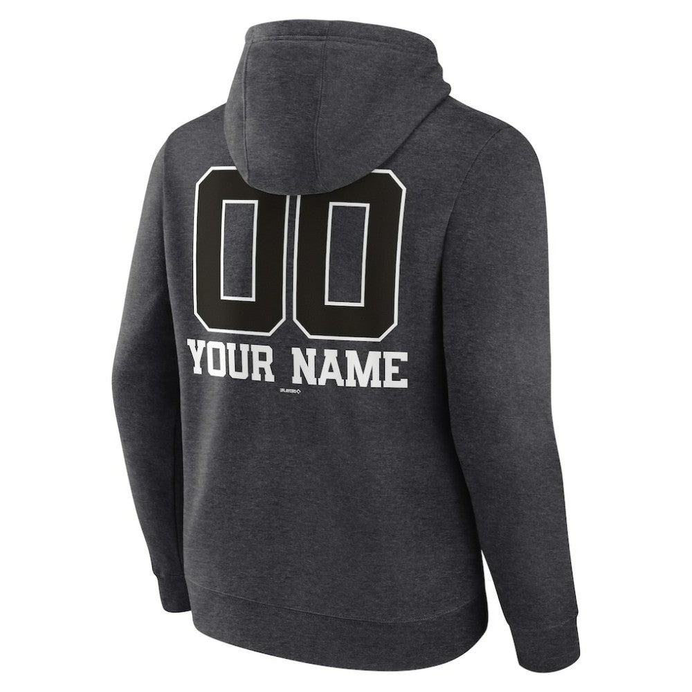 Texas Rangers Personalized Monochrome Name & Number Pullover Hoodie - Charcoal